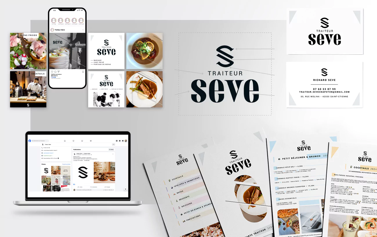 Refonte d'une nouvelle image de marque pour Traiteur Seve
