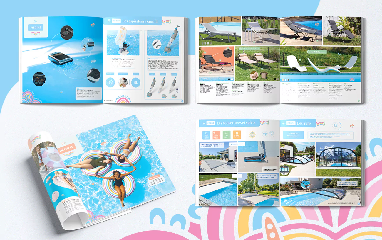 Conception catalogue Desjoyaux Piscines