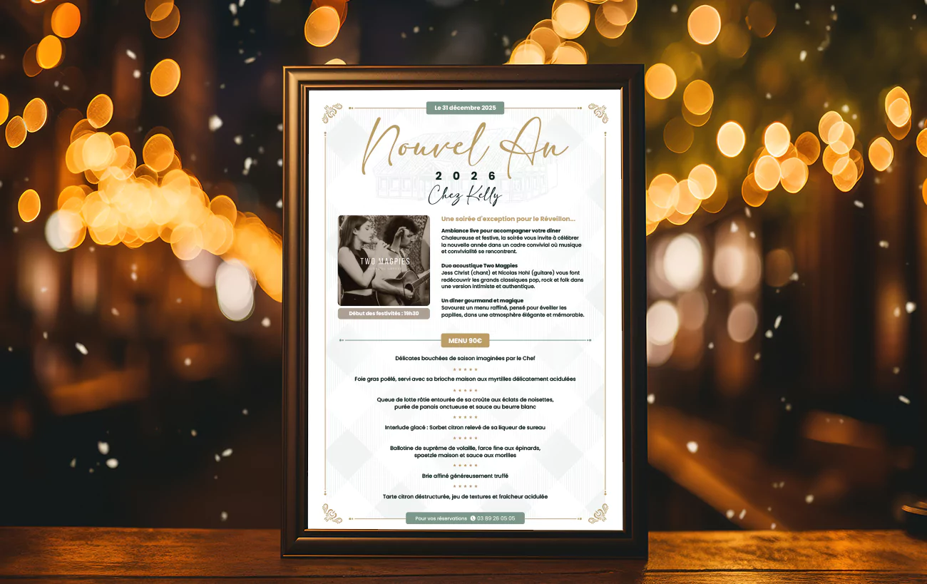 Création affiche chez kelly