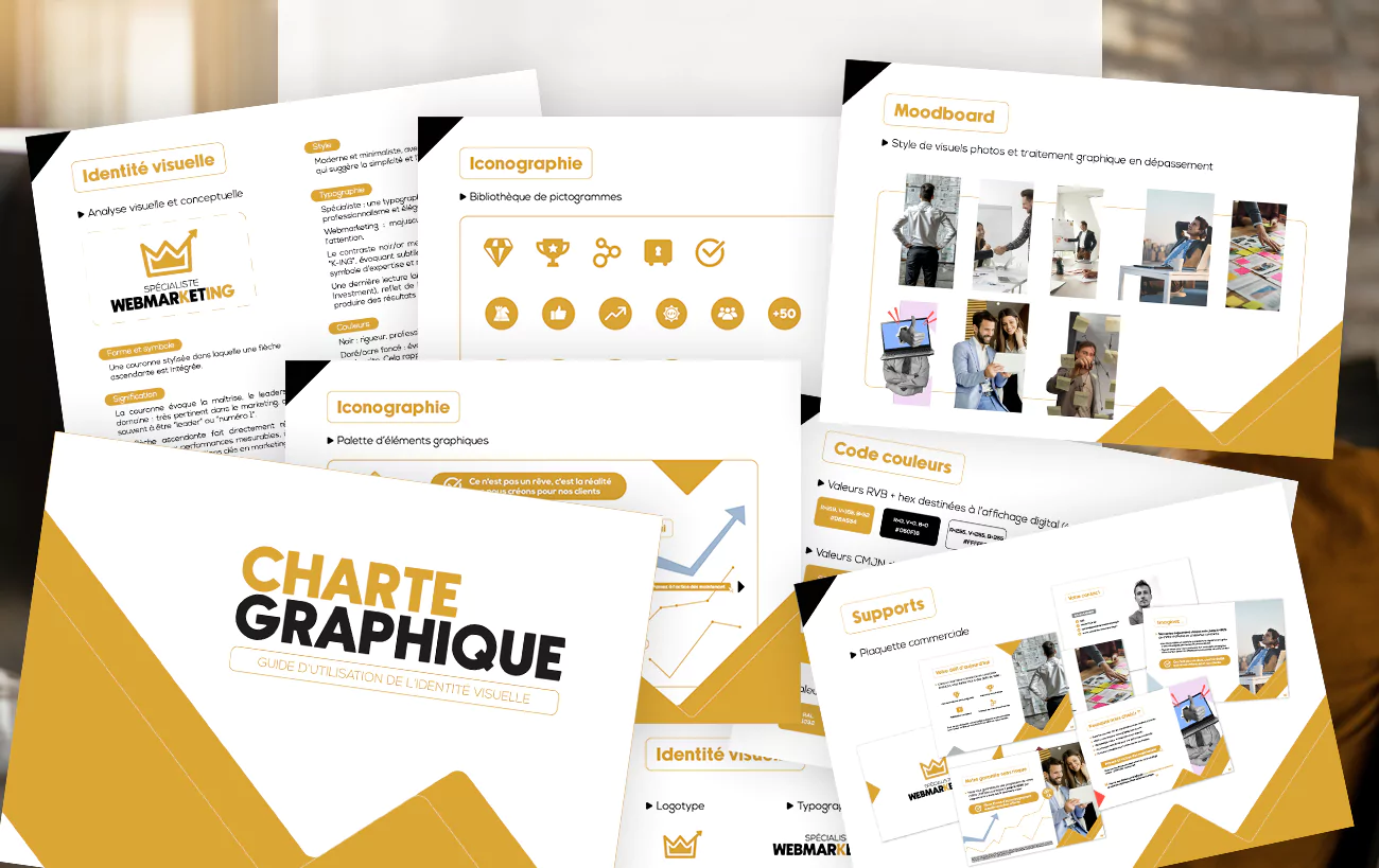 Charte graphique spécialiste webmarketing