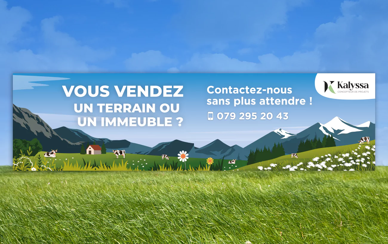 création d'une bache grand format immobilière